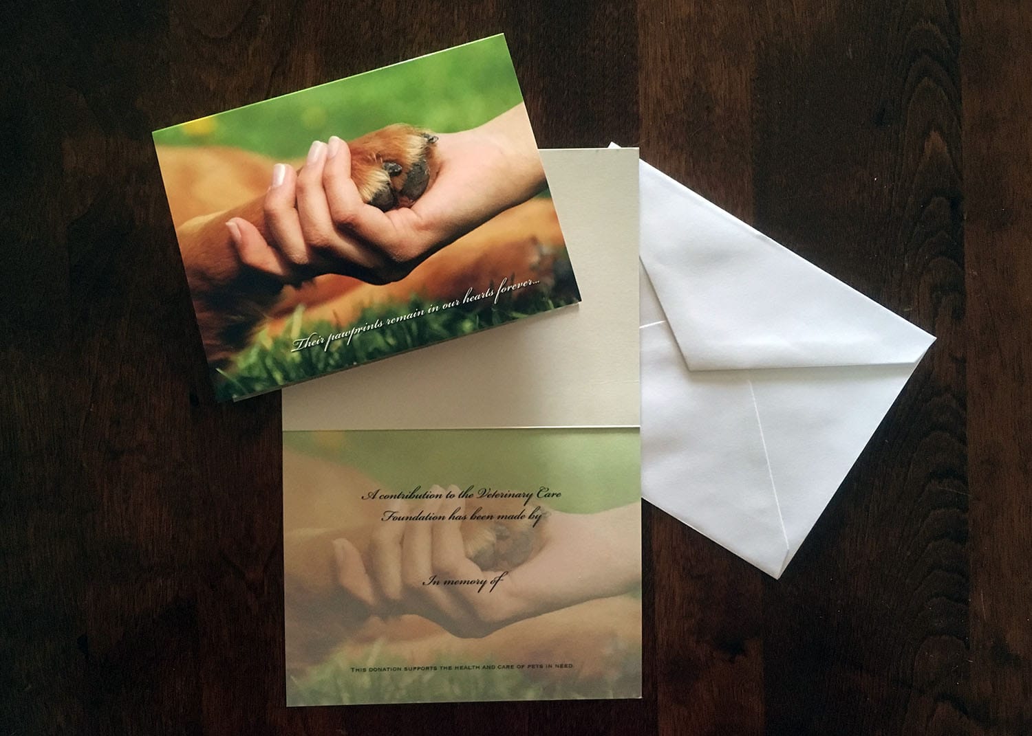 Dog Paw Sympathy Cards Pack of 50